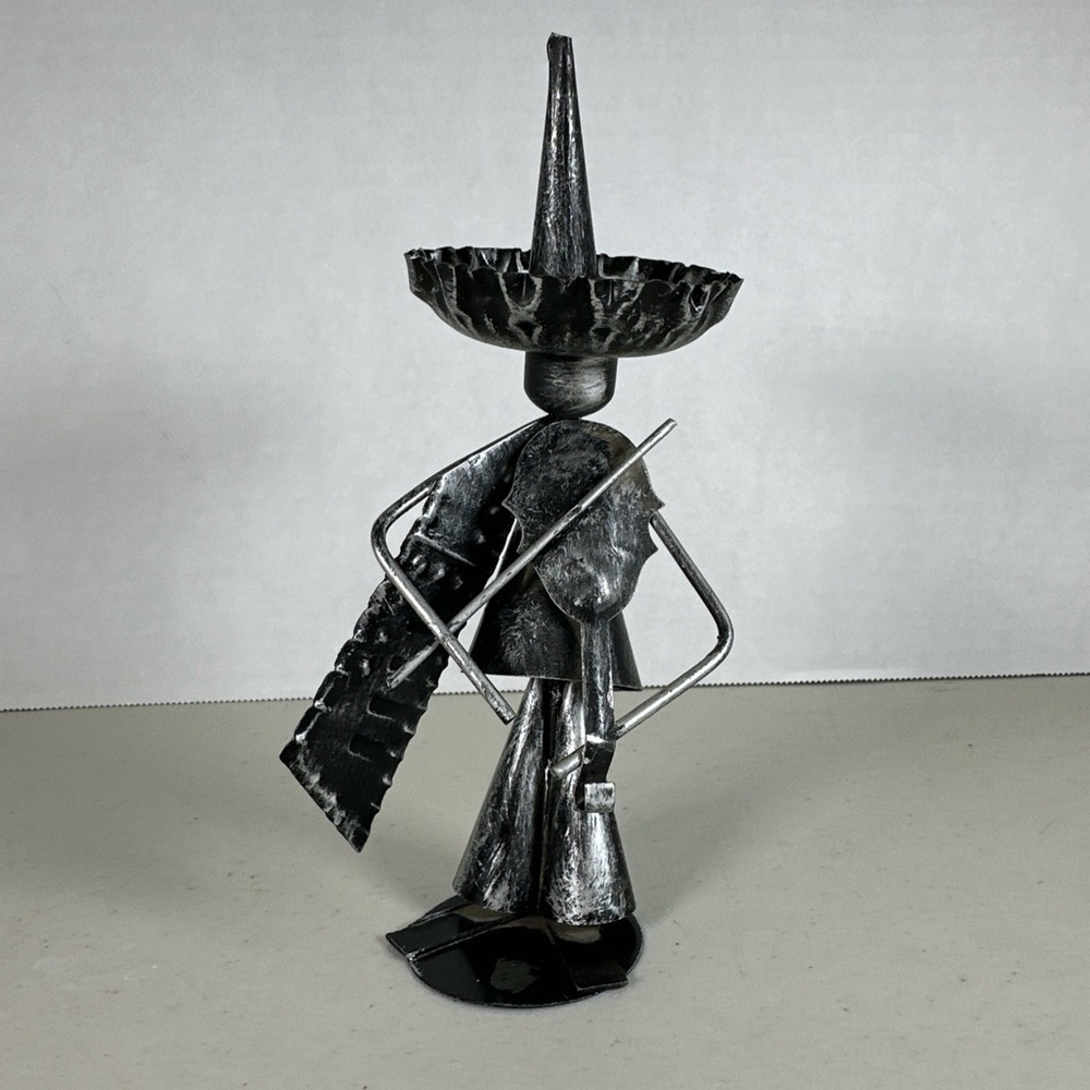Vintage Metal MARIACHI Band Figurine Rustic Hand Crafted Tin Hong Kong